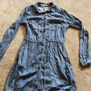 Blue farmhouse dress